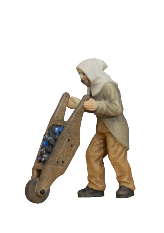 Berghäuer mit Schubkarre