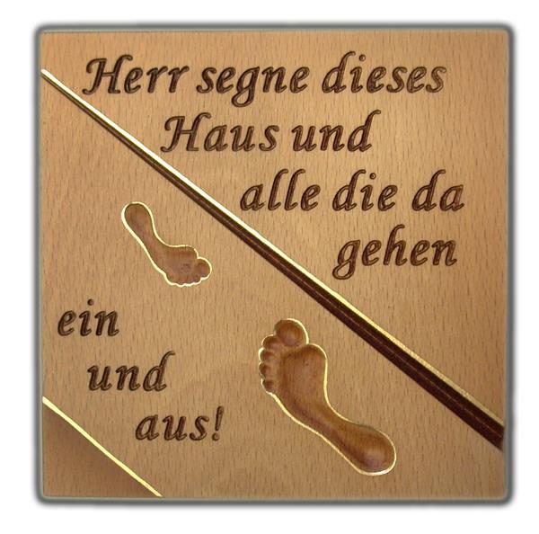 Geschnitztes Haussegen Füße - Buche Geschnitztes Haussegen Füße - Buche