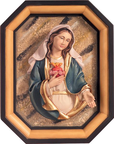 Herz Maria Brustbild und Rahmen Herz Maria Brustbild und Rahmen