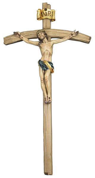 Sterbender Christus auf Kreuz gebogen