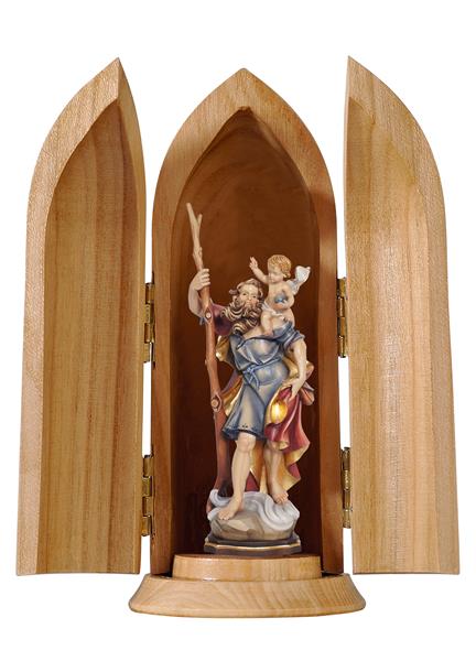 Heiliger Christophorus aus Holz - Natur - DOLFILAND