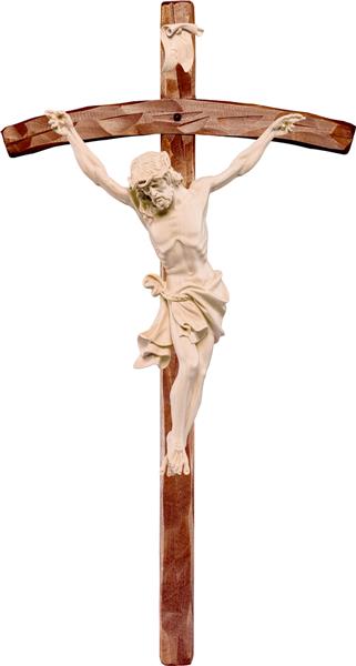 Alpenchristus rot mit gebogenem Kreuz Alpenchristus rot mit gebogenem Kreuz