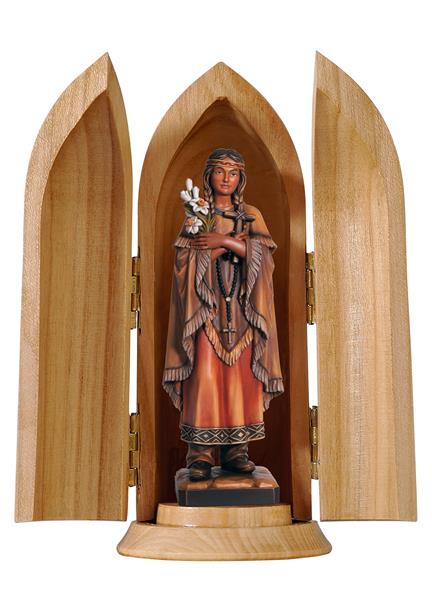 Hl. Kateri Tekakwitha in Nische Hl. Kateri Tekakwitha in Nische