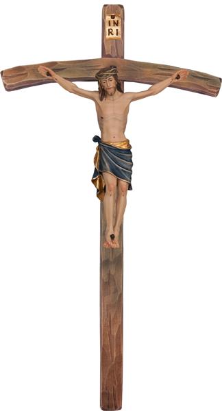 Kruzifix klassisch auf gebogenem Kreuzbalken Kruzifix klassisch auf gebogenem Kreuzbalken