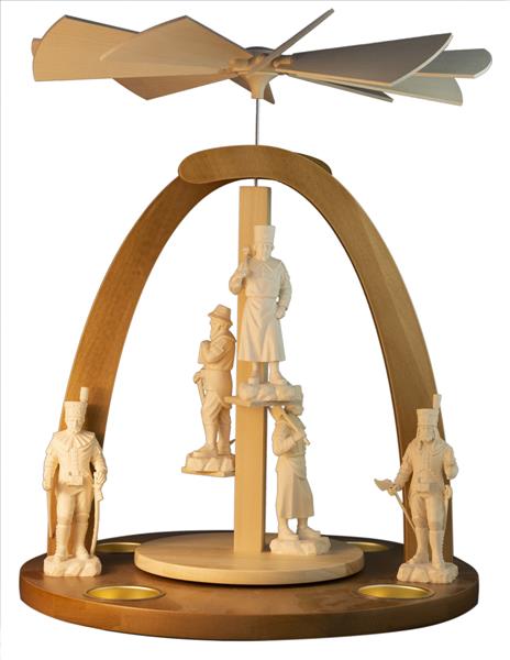 Treppenpyramide mit 5 Bergmännen in 10 cm Treppenpyramide mit 5 Bergmännen in 10 cm