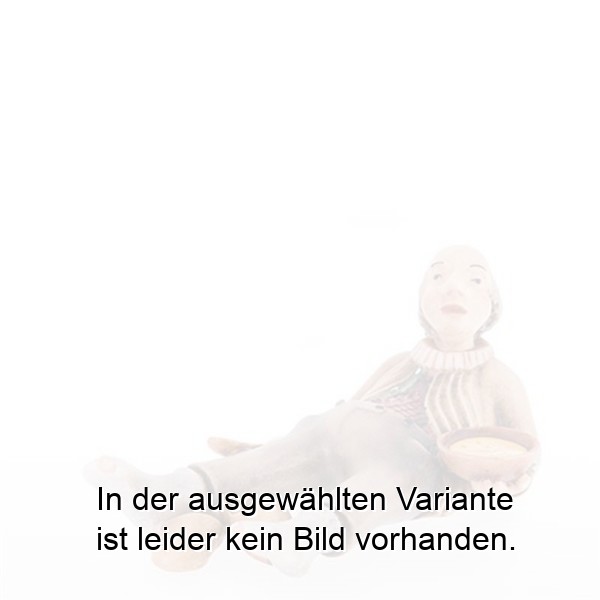 Bettler liegend mit Suppenteller