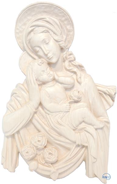 Madonna Relief mit Kind und Rosen