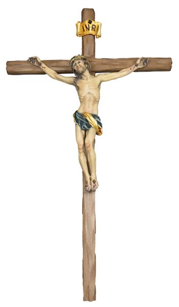 Sterbender Christus auf Kreuz gerade