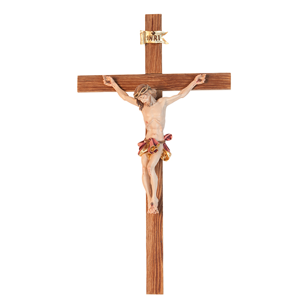 Kruzifix barock auf Holzbalken rustikal Kruzifix barock auf Holzbalken rustikal