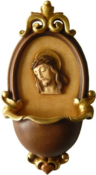 Weihwasserbecher mit Christusbüste Weihwasserbecher mit Christusbüste
