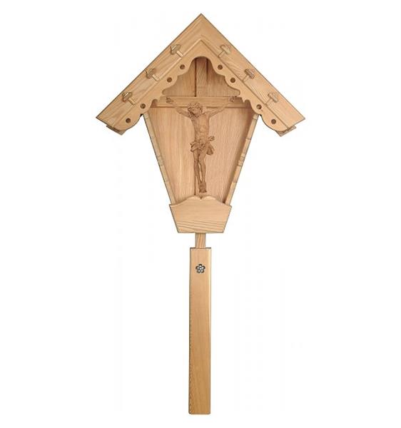 Feldkreuz mit Corpus barock in Eichenholz Feldkreuz mit Corpus barock in Eichenholz