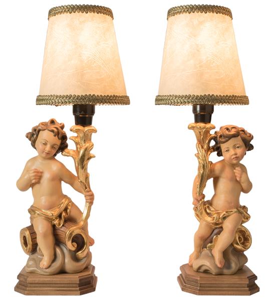 Paar Kerzenengel mit Licht