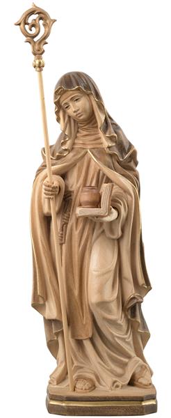 Hl. Hildegard von Bingen mit Buch, Salbentopf und Äptissinnenstab Hl. Hildegard von Bingen mit Buch, Salbentopf und Äptissinnenstab