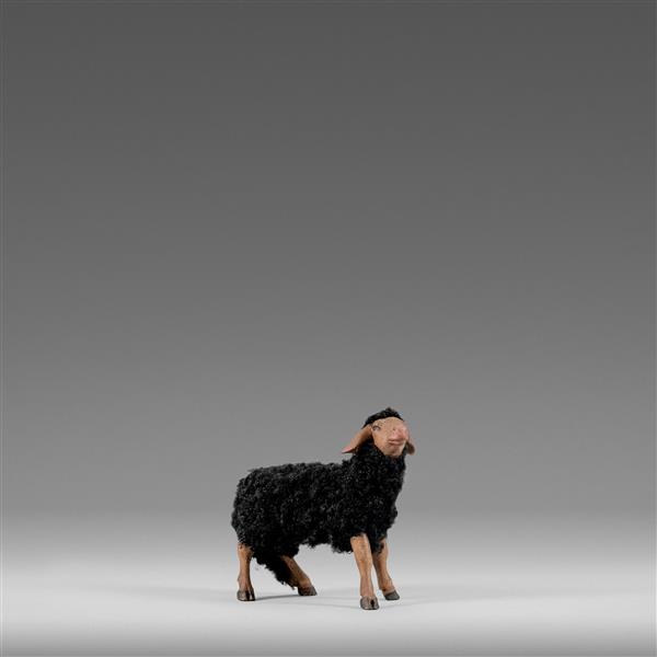 Schaf stehend mit Wolle schwarz