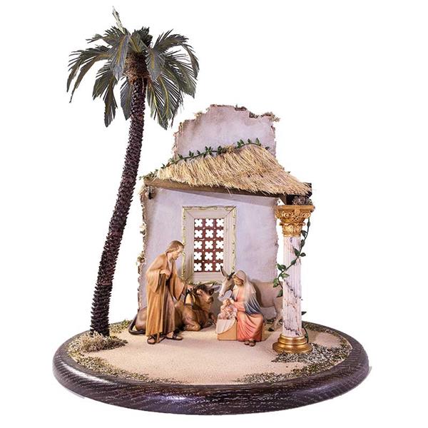Hl. Familie mit Ruine Ochs + Esel Hl. Familie mit Ruine Ochs + Esel