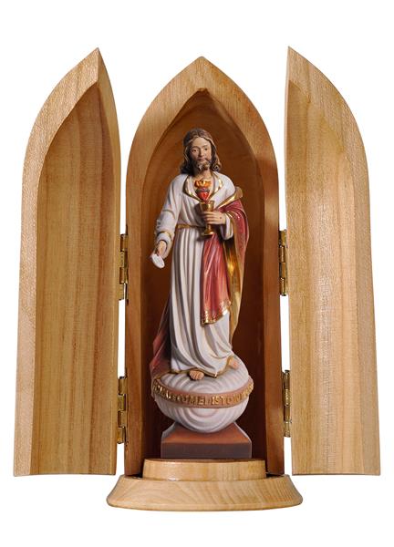 Herz Jesu mit Hostie in Nische Herz Jesu mit Hostie in Nische