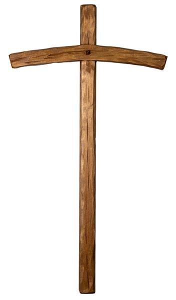 Kreuz gebogen geschnitzt