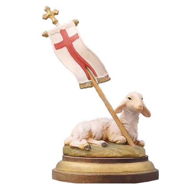 Osterlamm auf Sockel mit Fahne