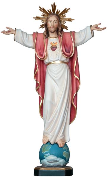 Herz Jesu auf Weltkugel mit Gloriole Herz Jesu auf Weltkugel mit Gloriole