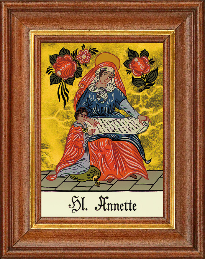 Hl. Annette - Hinterglasbild Hl. Annette - Hinterglasbild