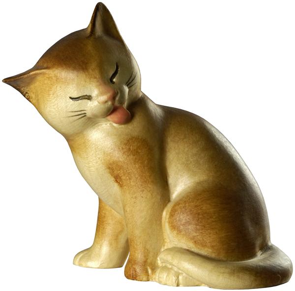 Katze sitzend rot-braun