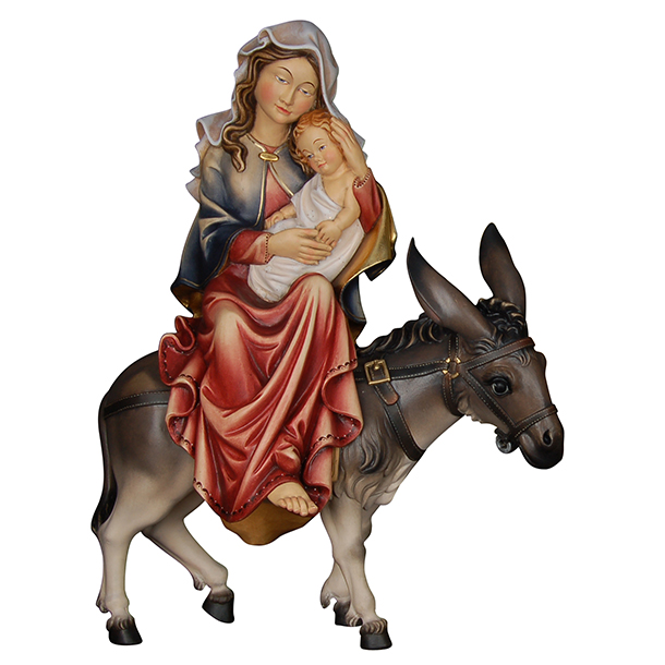 Maria sitzend mit Kind auf Esel (Flucht nach Ägypten) Maria sitzend mit Kind auf Esel (Flucht nach Ägypten)