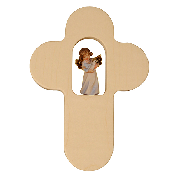 Kinderkreuz und Engel mit Taube 5 cm Kinderkreuz und Engel mit Taube 5 cm