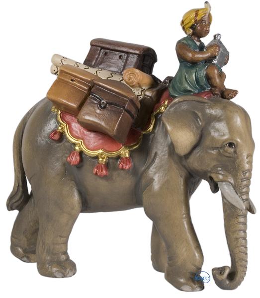 Elefant mit Gepäck und Treiber Elefant mit Gepäck und Treiber