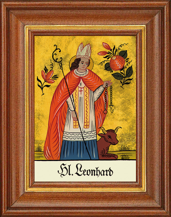 Hl. Leonhard - Hinterglasbild Hl. Leonhard - Hinterglasbild