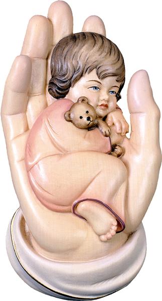 Schützende Hand Wand mit Mädchen - Relief zum Hängen Schützende Hand Wand mit Mädchen - Relief zum Hängen
