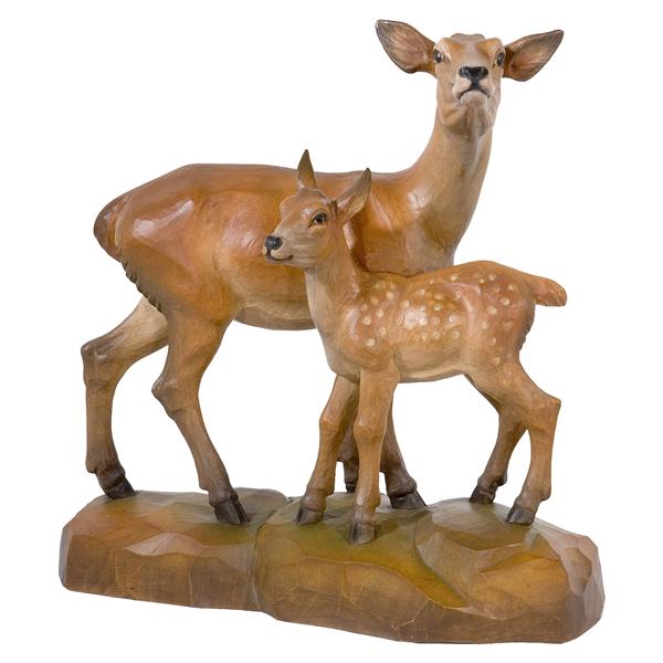 Alttier mit Hirschkalb Alttier mit Hirschkalb