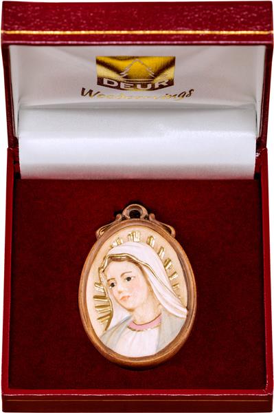 Medaillon Büste Madonna mit Schatulle
