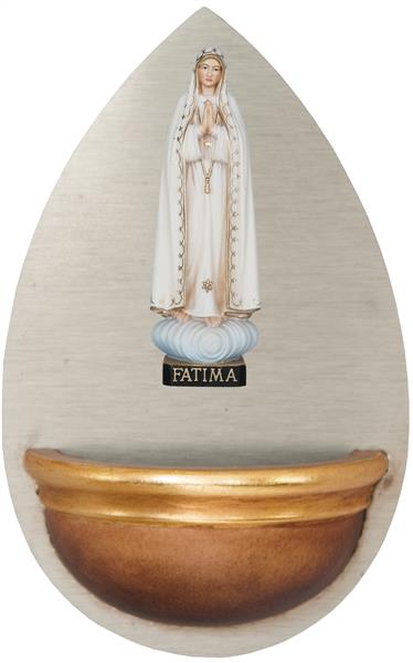 Weihwasserbecken mit Fatimá Madonna Holz