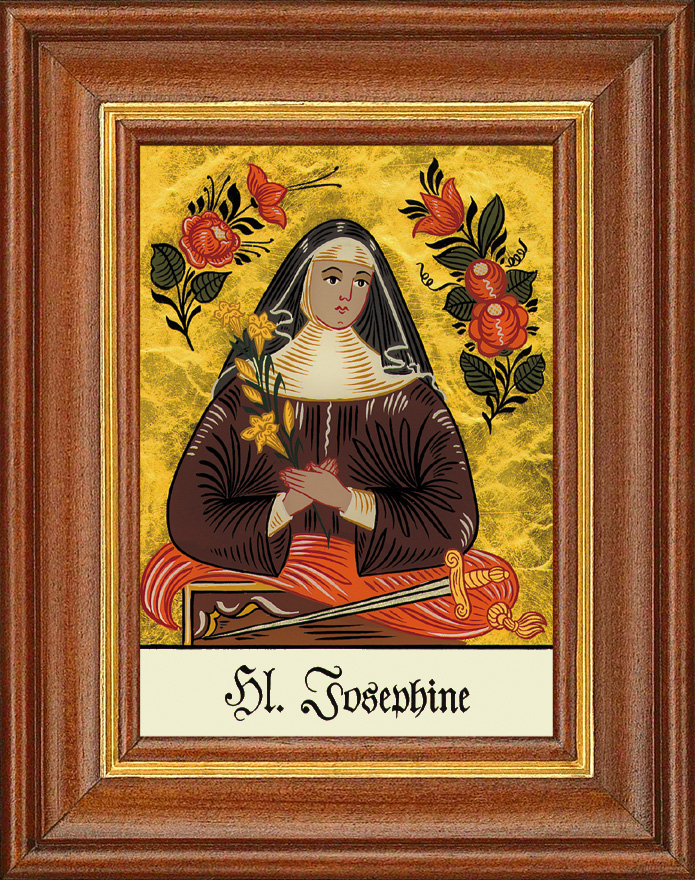 Hl. Josephine - Hinterglasbild Hl. Josephine - Hinterglasbild