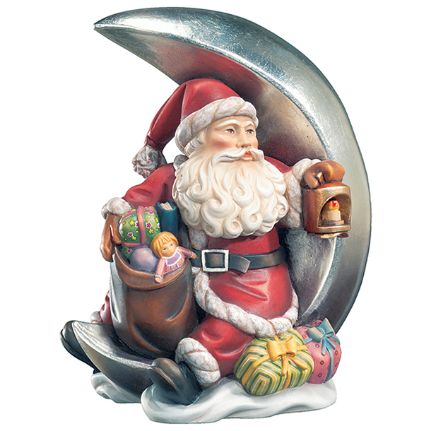 Weihnachtsmann mit Mond und Laterne Weihnachtsmann mit Mond und Laterne