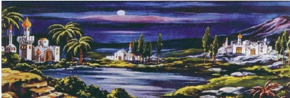 Krippenhintergrund Papier Orient "Nacht"