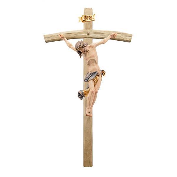 Christus barock mit gebogenem Kreuz Tuch