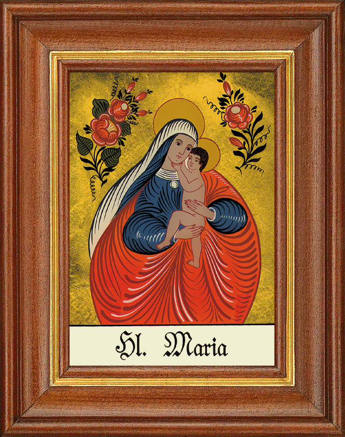 Hl. Maria Kind - Hinterglasbild Hl. Maria Kind - Hinterglasbild