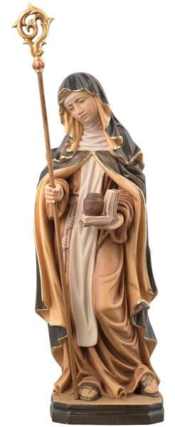 Hl. Hildegard von Bingen mit Buch, Salbentopf und Äptissinnenstab Hl. Hildegard von Bingen mit Buch, Salbentopf und Äptissinnenstab