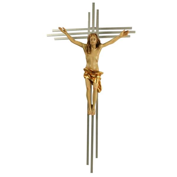 Kruzifix modern auf Stahlbalken 3Fach Kruzifix modern auf Stahlbalken 3Fach