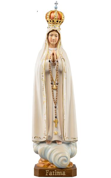 Madonna Fatima Capelinha mit Rosenkranz und Krone