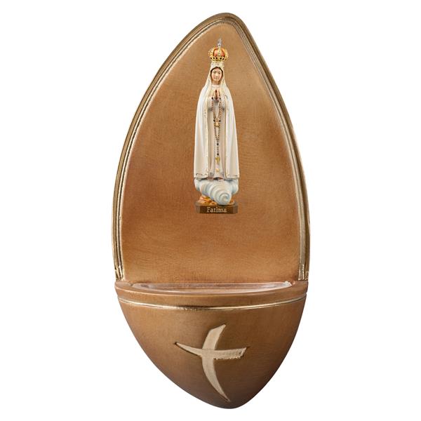 Weihwasserkessel+Madonna Fatima mit Krone Weihwasserkessel+Madonna Fatima mit Krone
