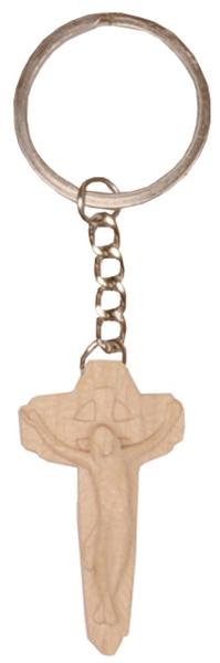 Schlüsselanhänger - Jesus Kreuz modern Holz