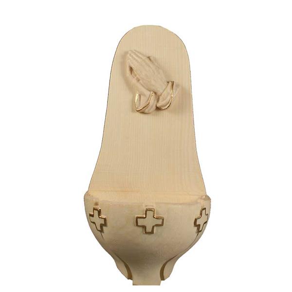 Weihwasserkessel mit betenden Händen Weihwasserkessel mit betenden Händen