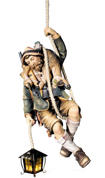 Abseilender Jäger mit Laterne Abseilender Jäger mit Laterne