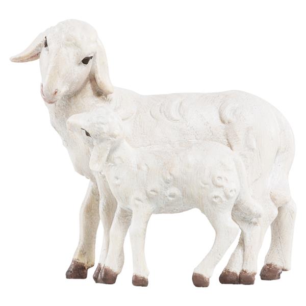Schaf stehend mit Lamm (Esche) Schaf stehend mit Lamm (Esche)