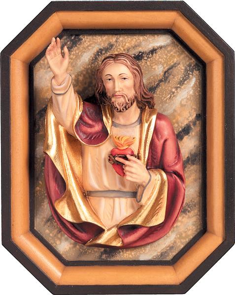 Herz Jesu Brustbild und Rahmen Herz Jesu Brustbild und Rahmen