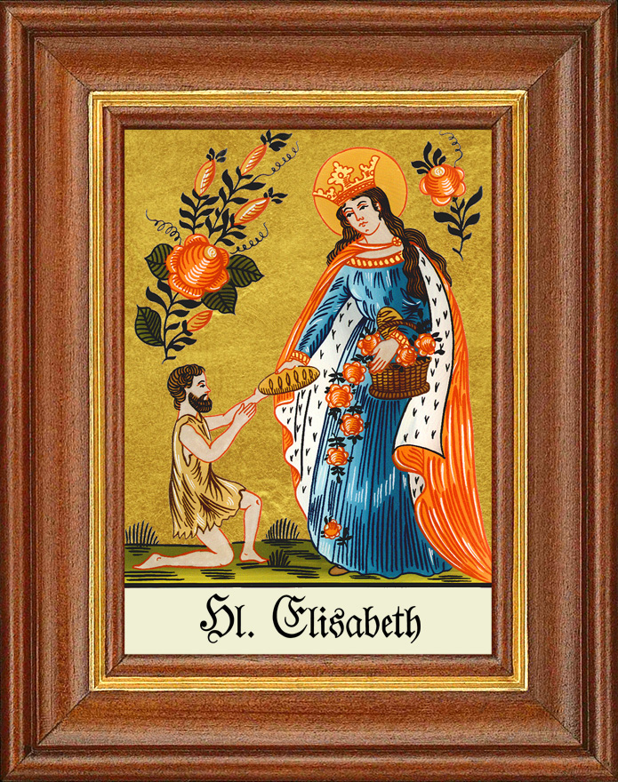 Hl. Elisabeth - Hinterglasbild Hl. Elisabeth - Hinterglasbild
