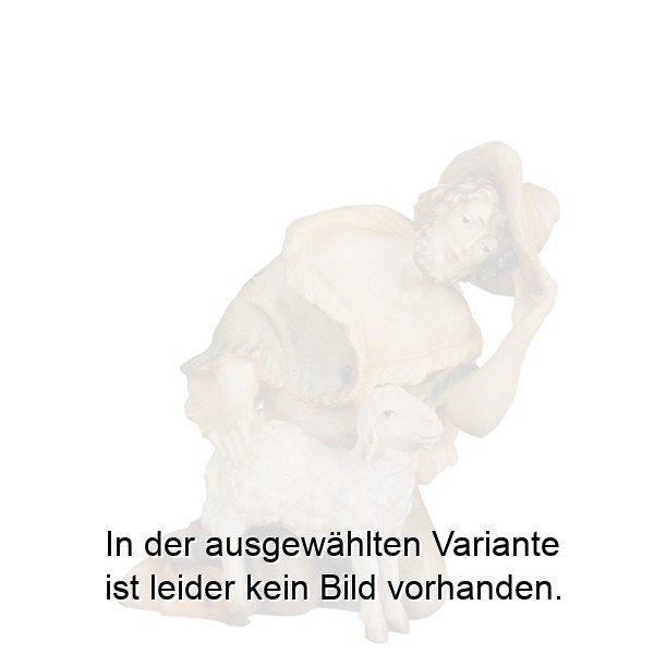 Hirt kniend mit Schaf Hirt kniend mit Schaf