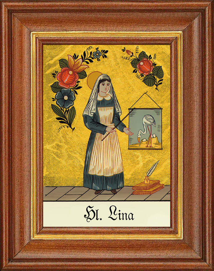 Hl. Lina - Hinterglasbild Hl. Lina - Hinterglasbild